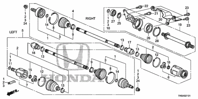 Driveshaft - Half Shaft (AT) for 2013 Honda Fit #0