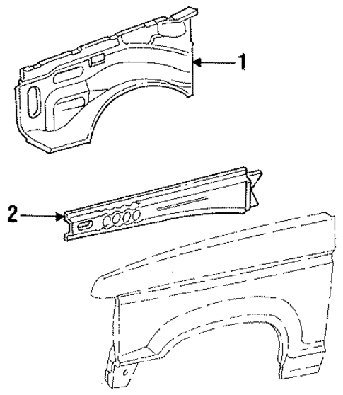 Inner Structure & Rails for 1994 Ford Explorer #0