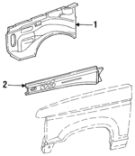 F3TZ16K006A - Body: Inner Fender for Ford: Explorer Image