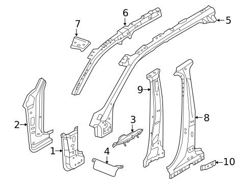 Hinge Pillar for 2017 Volvo V90 Cross Country #0