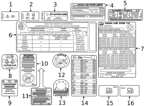 Labels for 2022 Jaguar F-Pace #0