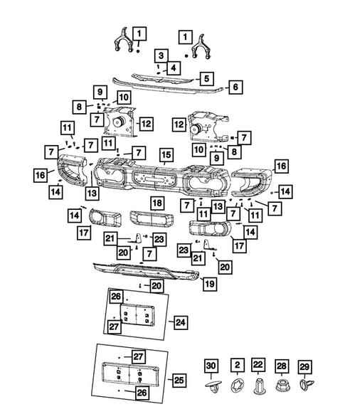 Front Bumper and Fascia for 2026 Jeep Gladiator #0