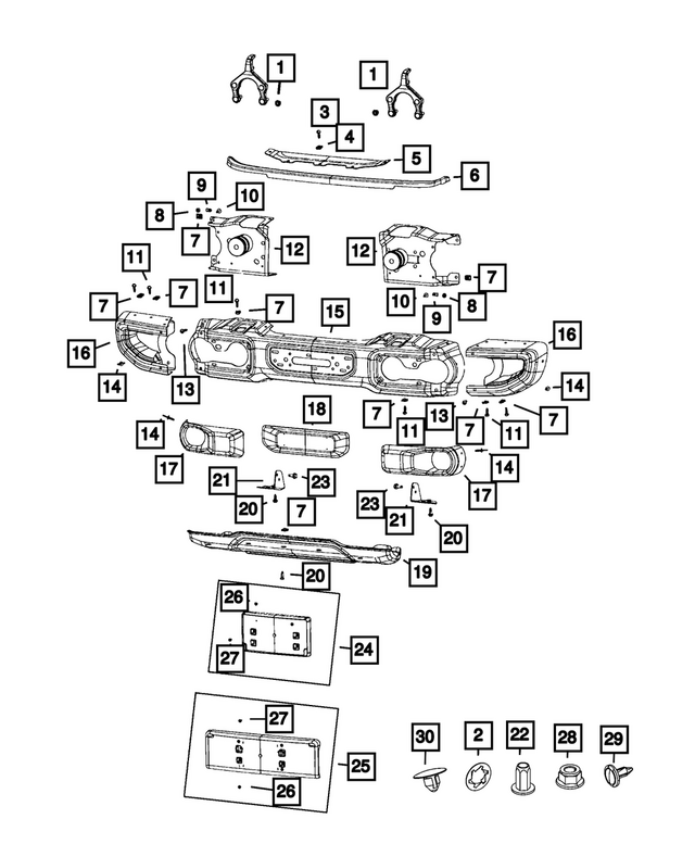 6509394AA - Frame, Bumper and Fascia: U Nut for Chrysler: Pacifica, Voyager | Dodge: Ram 1500, Ram 2500 | Jeep: Gladiator, Wrangler | Ram: 1500, 2500, 3500 Image
