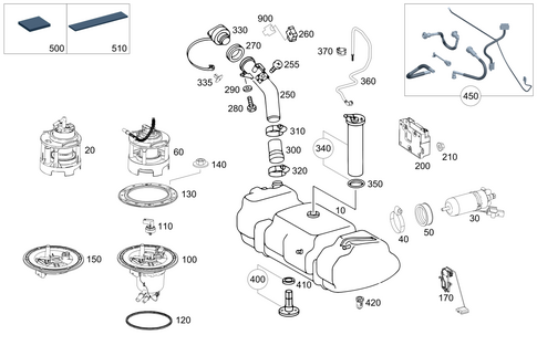 Fuel Tank with Detachable Parts for 2018 Mercedes-Benz G65 AMG #0