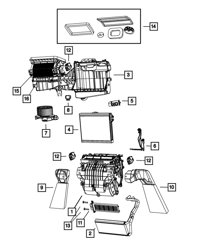 55111300AB - Air Conditioners and Heaters: Floor Distribution Duct for Mopar Image