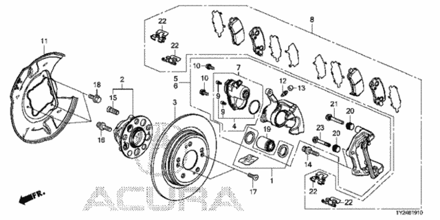 Rear Brake for 2015 Acura RLX #0