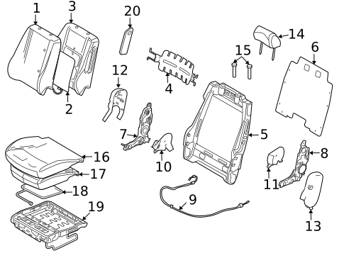 Front Seat Components for 2010 Ford Fusion #3