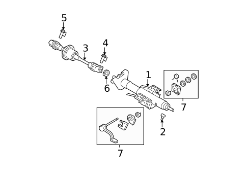 Steering Column Assembly for 2008 Saturn Aura #0