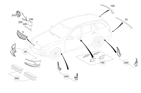 Exterior Detachable Parts for 2012 Mercedes-Benz C350 #0