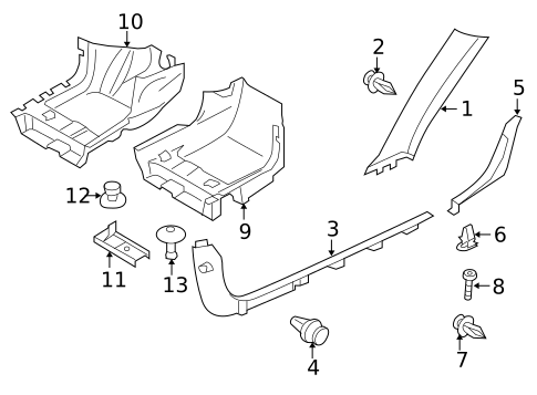 Interior Trim - Pillars for 2008 Volvo C70 #0