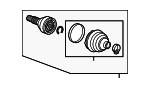 13296184 - Universals &amp; Rear Axle: Outer Cv Joint for GM Image