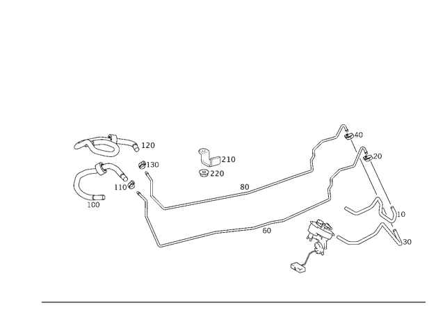 203470466464 - Fuel System: Fuel Line for Mercedes-Benz: CLK320, CLK350, CLK500, CLK55 AMG, CLK550, CLK63 AMG Image image