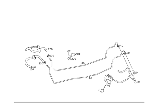 Fuel Lines, Diesel Vehicles for 2005 Mercedes-Benz CLK55 AMG #0