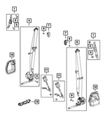 6509460AA - Restraints: Hex Nut, Mounting for Mopar Image