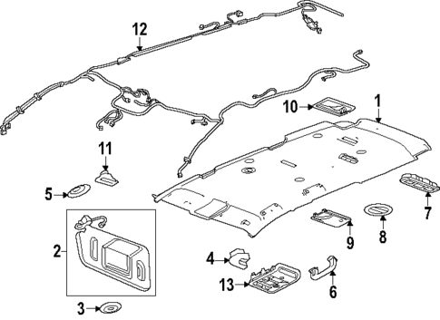 Interior Trim - Roof for 2024 Chevrolet Traverse #0