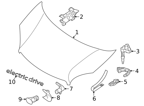 Hood & Components for 2019 Smart EQ fortwo #0
