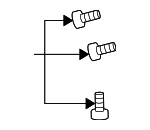 33472517 - Body: Bumper Cover Screw for Saab: 9-3, 9-3X, 9-5, 900 Image