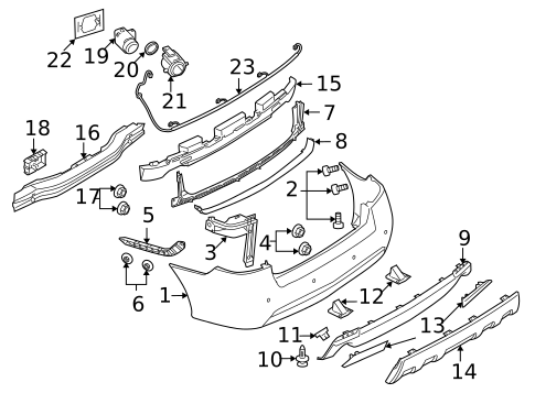 Bumper & Components - Rear for 2007 Saab 9-5 #4