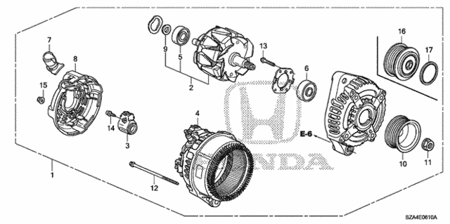 Alternator (Denso) for 2012 Honda Pilot #0