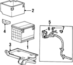 22636714 - Electrical: Battery Tray for Buick: Skylark | Chevrolet: Beretta, Corsica | Oldsmobile: Achieva | Pontiac: Grand Am Image