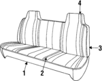 SQ181C3AA - Body: Seat Cushion for Dodge: Ram 1500, Ram 2500, Ram 3500 Image