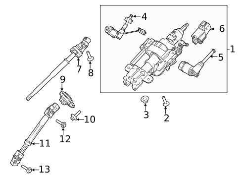 Ford F150 Expedition Navigator Lower Steering Column Shaft & U Joint – OEM New 8L1Z-3B676-A