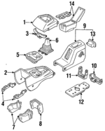 F2CZ58045A36K - Body: Console for Ford: Escort | Mercury: Tracer Image