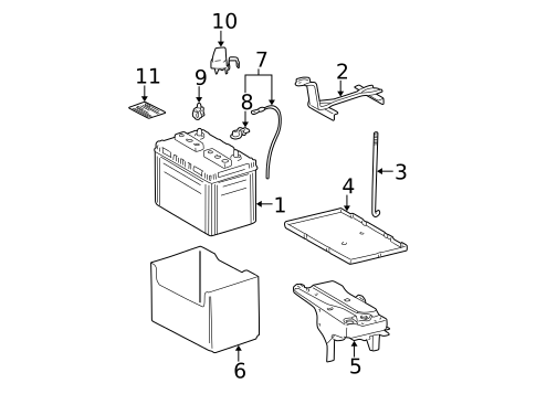 Battery & Related Components for 2003 Lexus RX300 #0