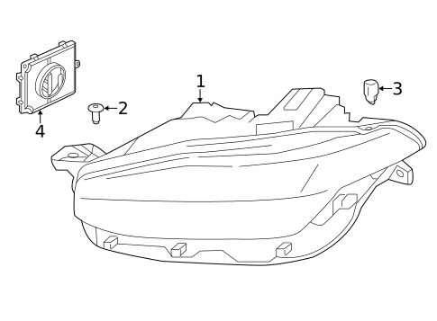 Headlamp Components for 2019 Volvo XC40 #2