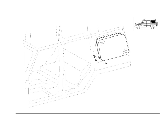 4636733310 - Windows: Glass Pane for Mercedes-Benz: G55 AMG, G550, G550 4x4, G63 AMG, G65 AMG Image image