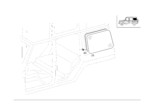 Rear-Side Window for 2013 Mercedes-Benz G550 #0