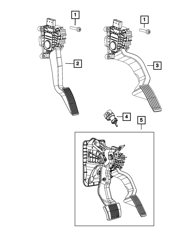 68505371AD - Fuel and Accelerator Pedal: Brake And Accelerator Pedal for Mopar Image