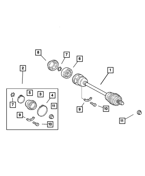 Rear Axle Shafts for 2004 Chrysler Crossfire #0