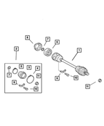 5098195AA - : Inner Cv Joint for Mopar Image