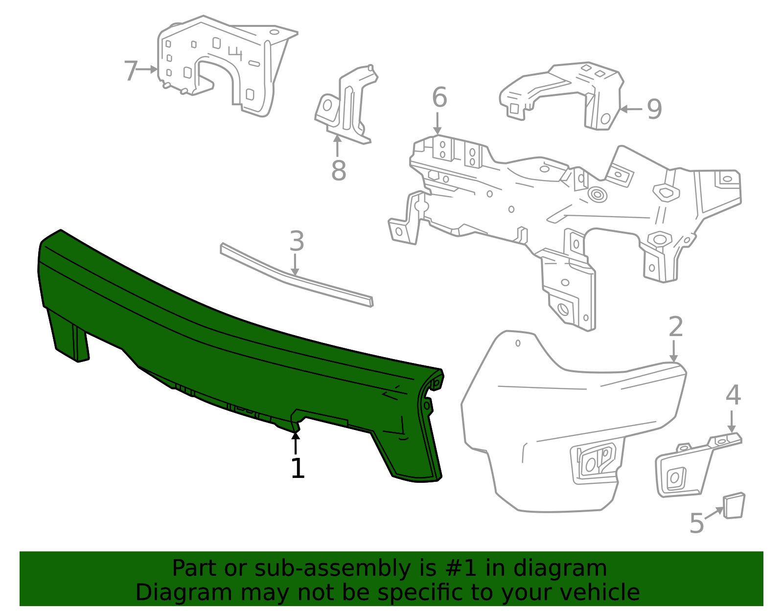 85589115 - Front Bumper 2022-2024 Chevrolet Silverado 1500 | Chevrolet ...