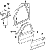 67050SV4508ZZ - Body: Door Shell for Honda: Accord Image