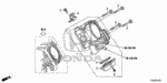 16400R44A02 - Engine: THROTTLE BODY, ELECTRONIC CONTROL (GMD7A) for Honda Image