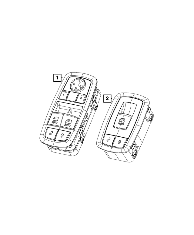 68590222AA - Electrical: Front Door Switch And Bezel, Left for Mopar Image