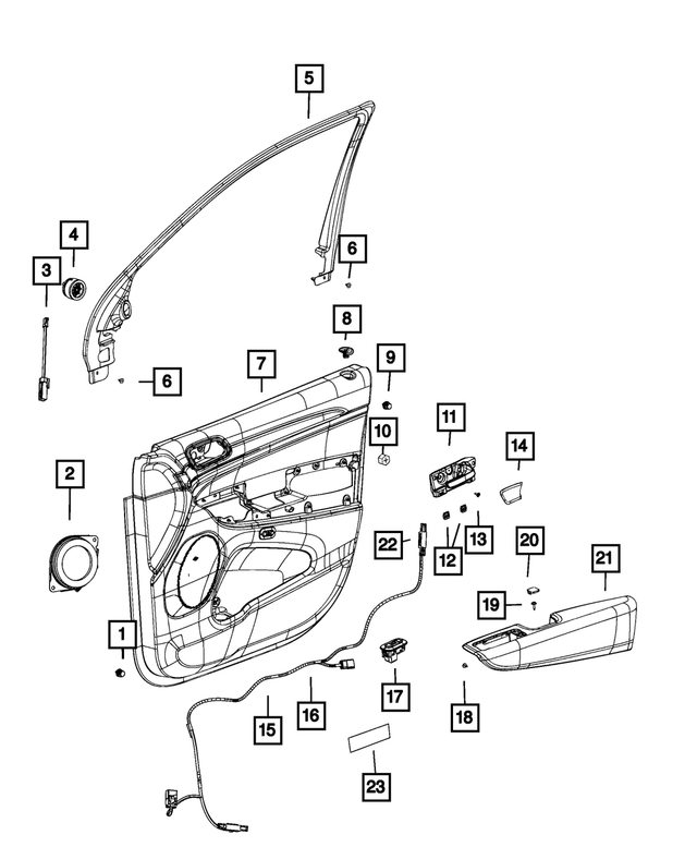 6GF64HL1AA - : Front Door Trim Armrest, Right for Mopar Image