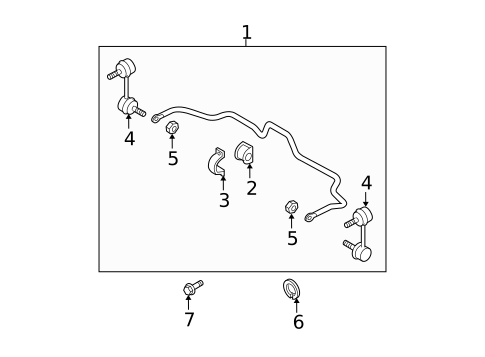 Stabilizer Bar & Components for 2009 Kia Sorento #0