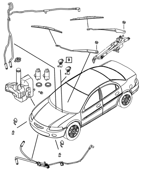 Windshield Wiper and Washer Systems for 2004 Dodge Stratus #0