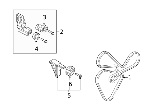 Belts & Pulleys for 2009 Kia Rondo #0
