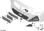 51115A2FCC1 - : Grille, Air Intake, Left for BMW Image