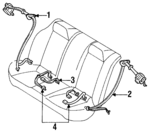 888421E400 - : Buckle for Nissan: Altima Image