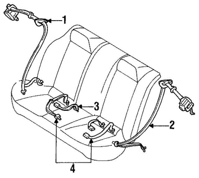 888451E405 - : Retractor Assembly for Nissan Image