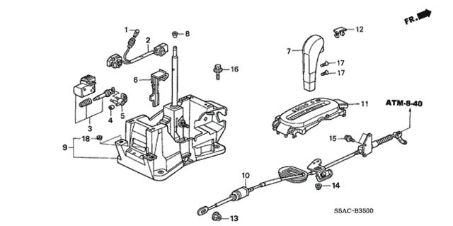 Select Lever (1) for 2005 Honda Civic #0
