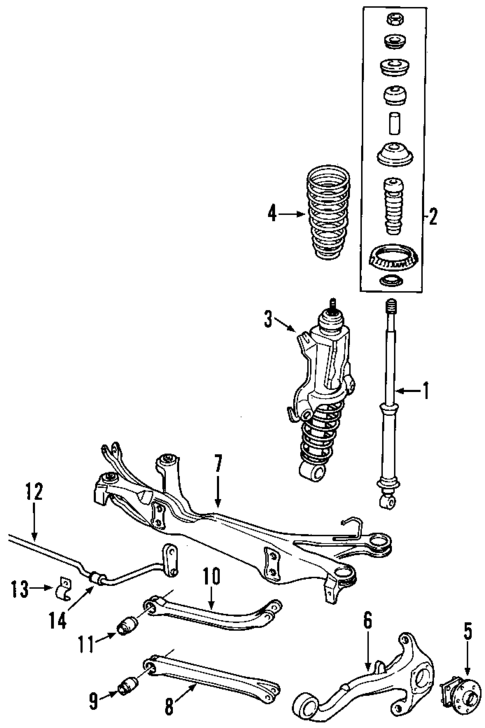 Rear Suspension for 2000 Saturn LW2 #1