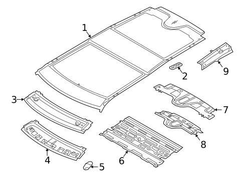 Roof & Components for 2023 Land Rover Discovery #0