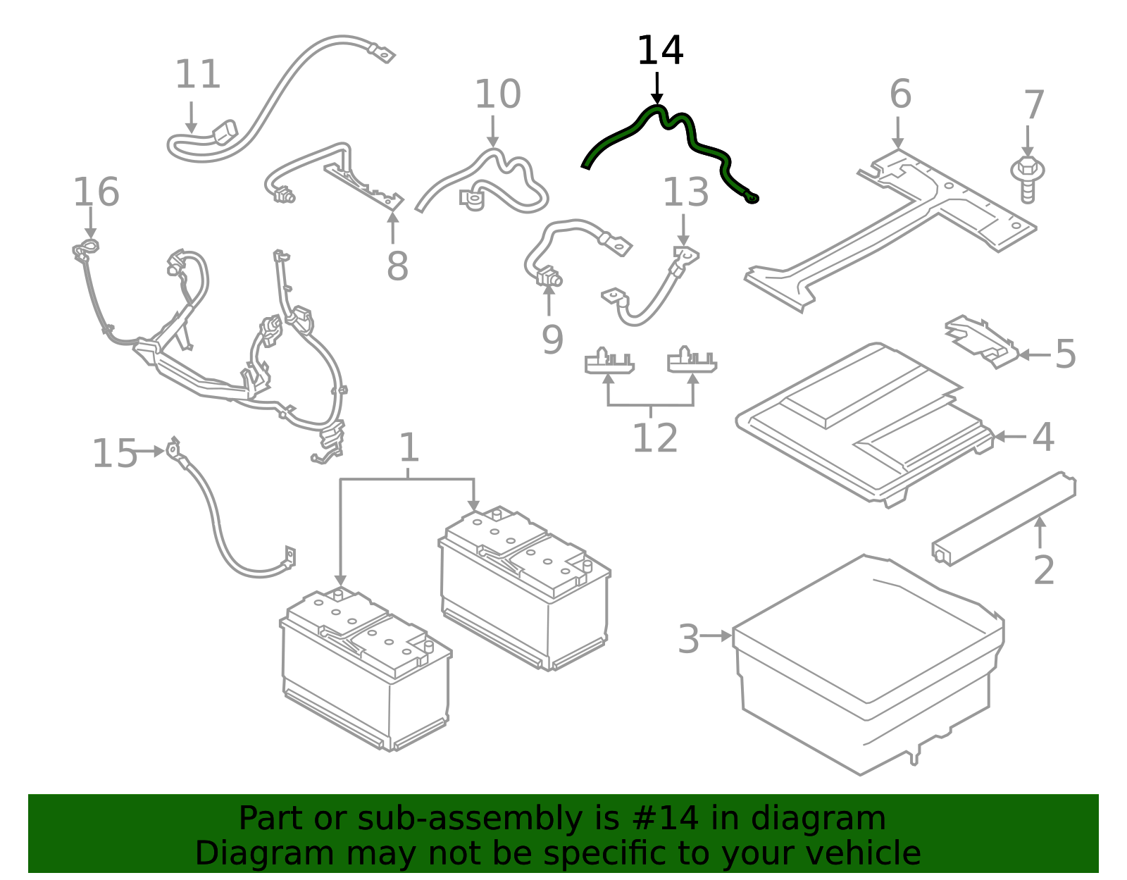 2015-2026 Ford Motorcraft Battery Cable WC-96401 | OEM Parts Online