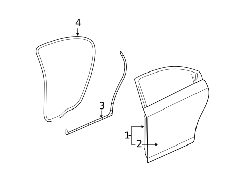 Door & Components for 2008 Saturn Aura #1